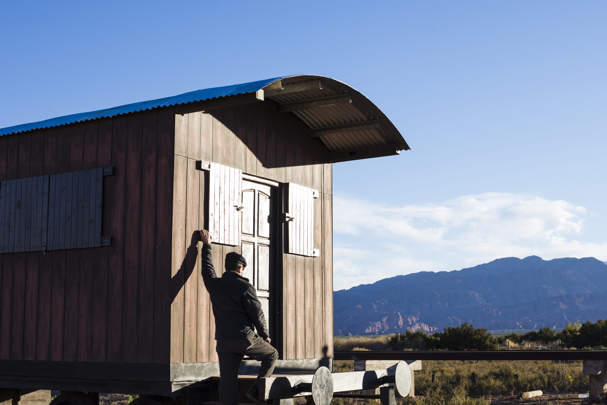 man-train-wagon-outdoors