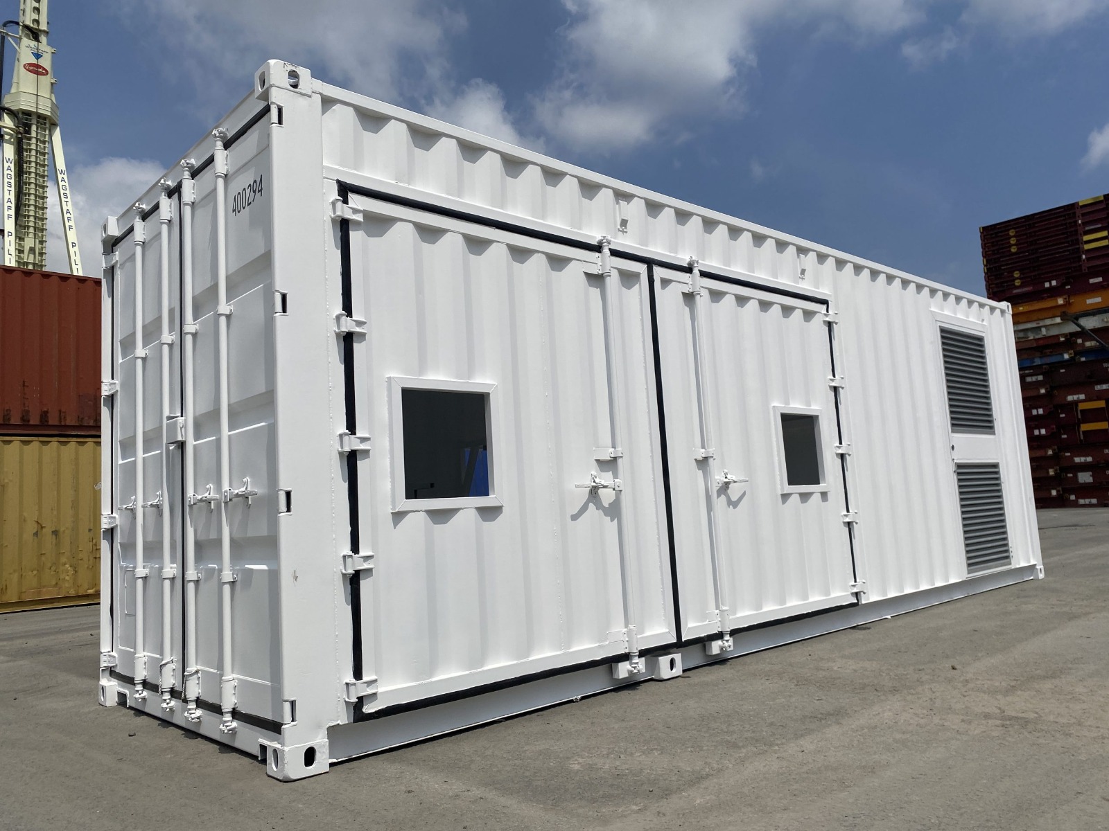 a white container on concrete
